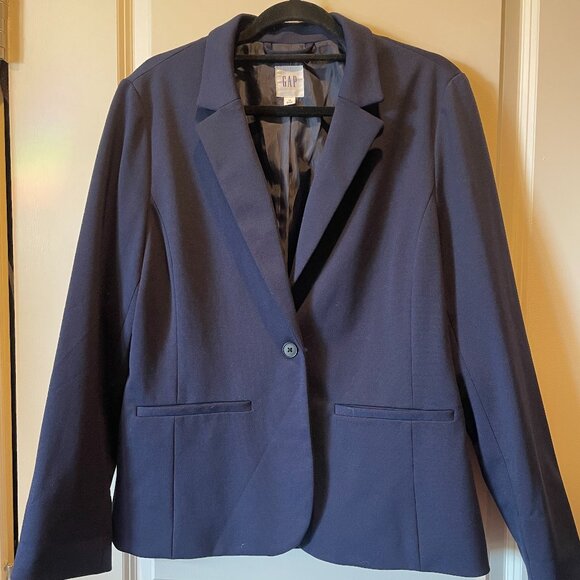 GAP Navy Professional Lined Blazer Women's Size 14 - Picture 1 of 3